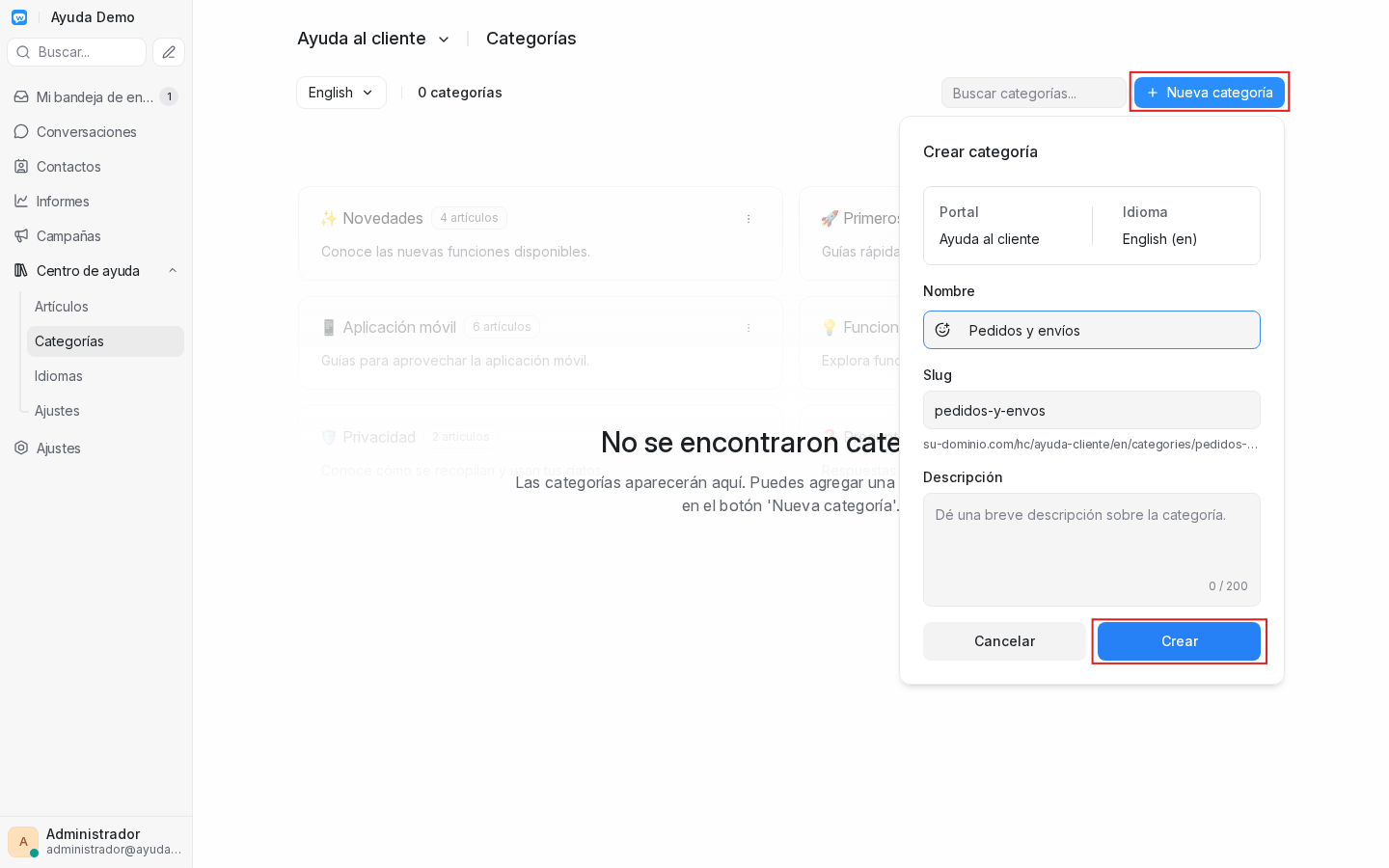 Formulario de nueva categoría