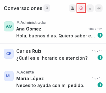 Lista tras aplicar filtros