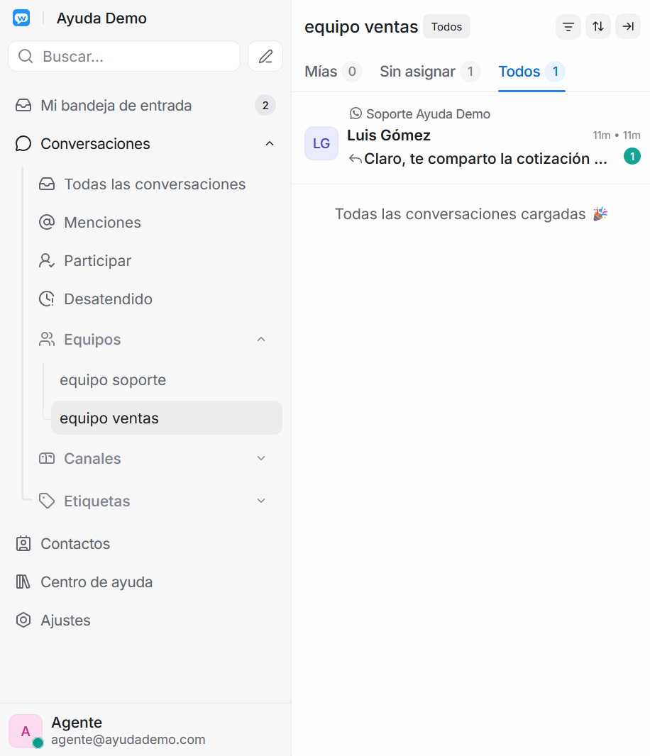Conversaciones de equipo ventas con Luis Gómez